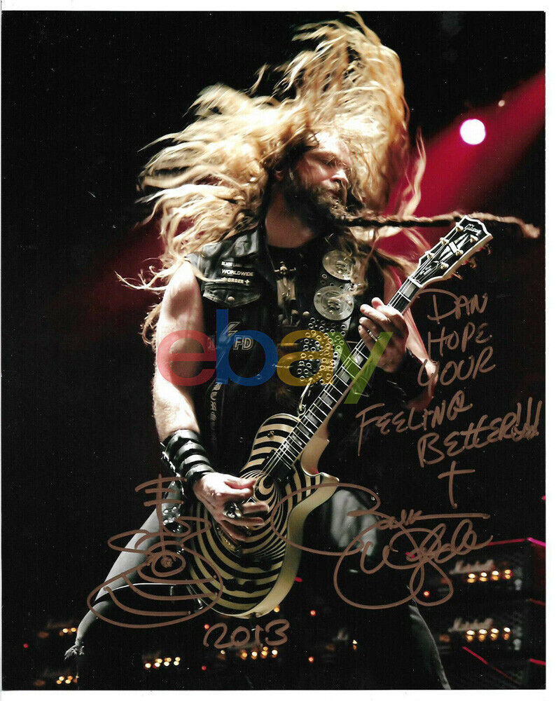 Zakk Wylde Authentic Signed 8x10 Photo Poster painting Auto, Guitarist Black Label Society, Ozzy