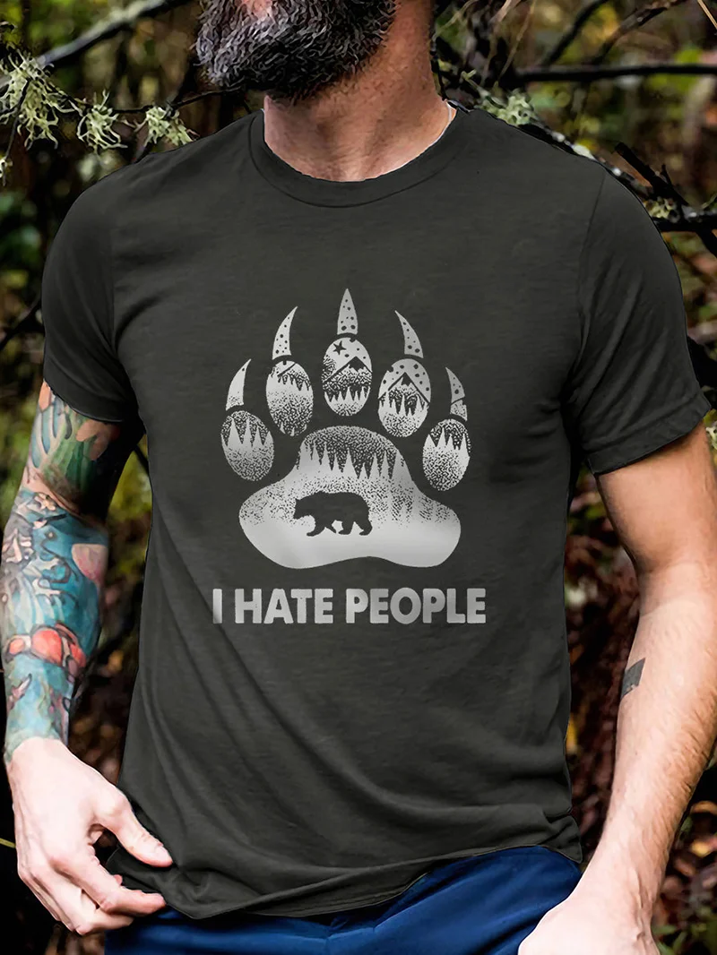 I Hate People Outdoor T-Shirt in  mildstyles