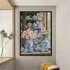 Porcelain Camellia-11CT Stamped Cross Stitch 50*70cm/19.69*27.56in(Big Size)