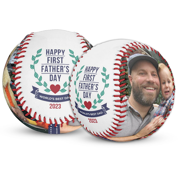 Father's Day Design Custom Photo Baseball