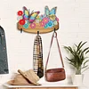 DIY Flower Butterfly Diamond Art Craft Wall Hooks A Row of 3 Hooks Kit