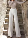 Shining  Long Sleeve Split-Joint  Wedding Jumpsuits