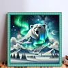 Aurora Mountains Polar Bear-11CT Stamped Cross Stitch 50*50cm/19.69*19.69in