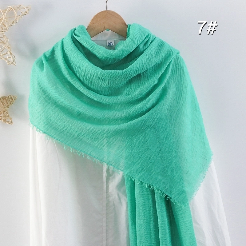 Women’s Elegant Basic Solid Color Cotton And Linen Scarf