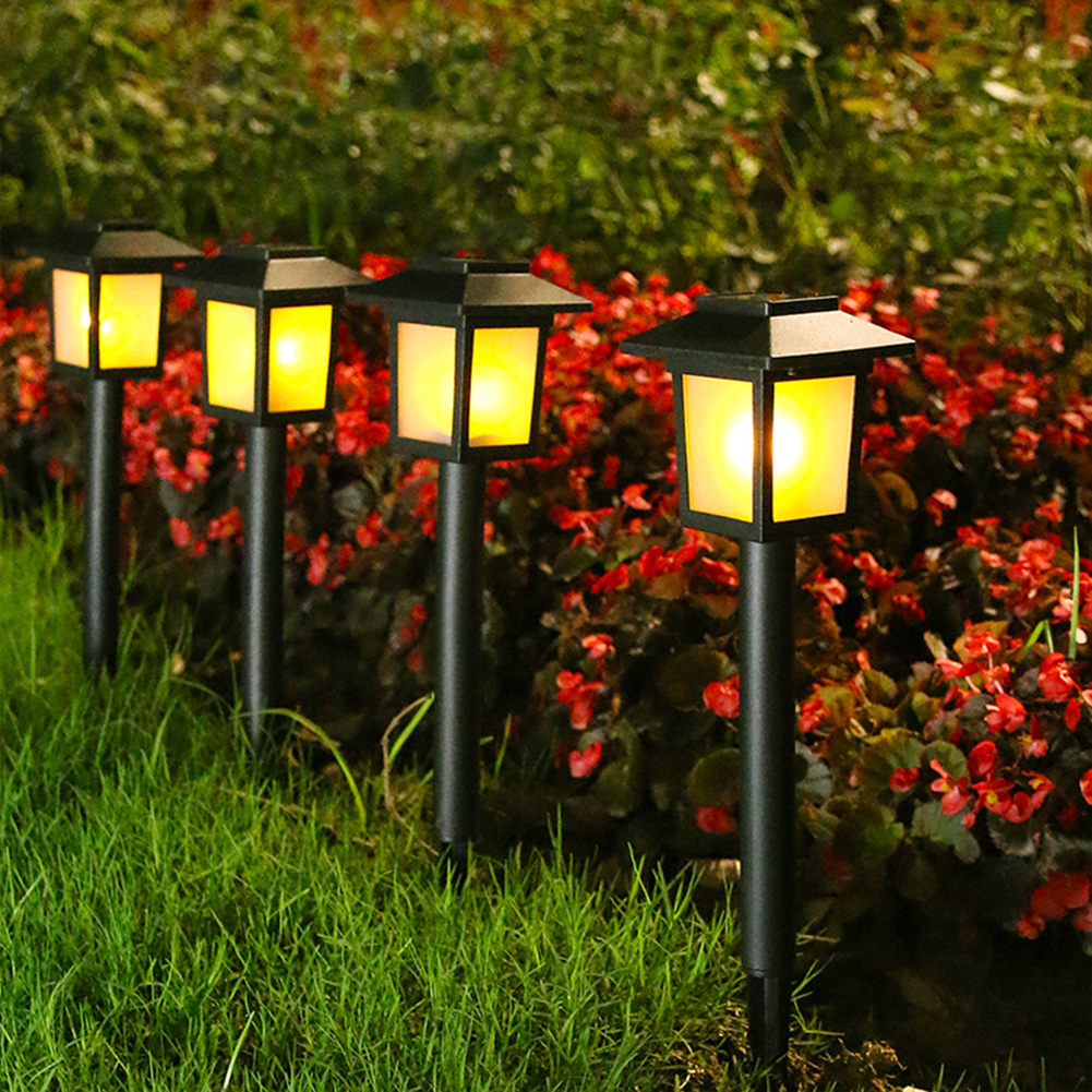 

2pcs LED Solar Light Flame Lantern Lawn Stake Lamp Waterproof Garden Decor, 501 Original