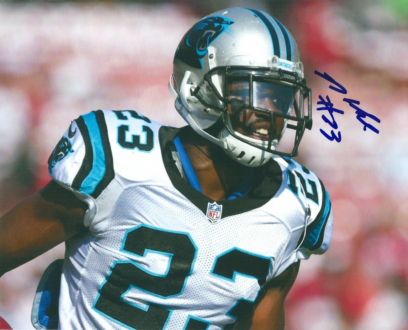 Signed 8x10 MELVIN WHITE Carolina Panthers Autographed Photo Poster painting - w/COA