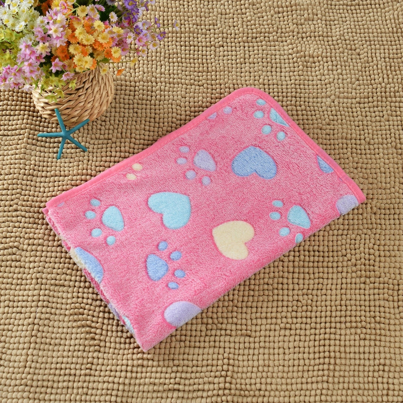 In Stock Pet Blanket Four Seasons Universal Cat And Dog Blanket Thickened Flannel Paw Printing Blanket Pet Supplies