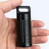 Blue Aluminum Alloy Waterproof Canister Medicine Seal Capsule Bottle EDC Outdoor Camping Tool 