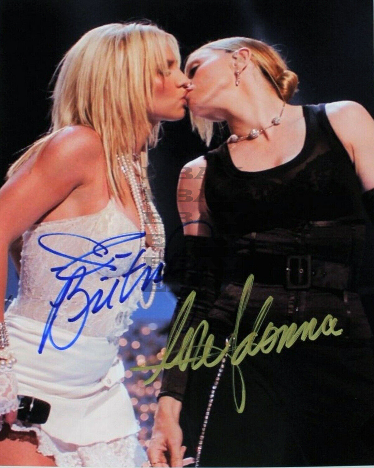 Double Signed Madonna & Brittany Autographed signed 8x10 Photo Poster painting Reprint