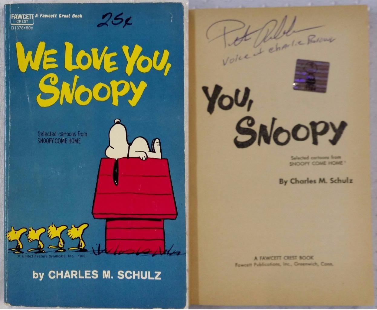 Peter Robbins Signed Charlie Brown We Love You, Snoopy Book Exclusive OC Dugout