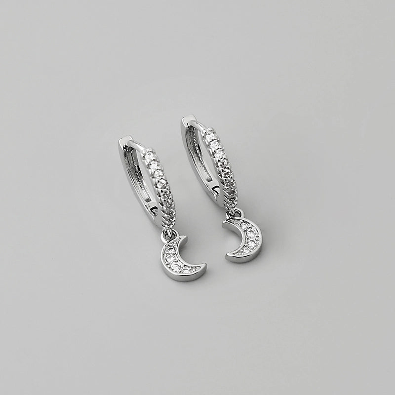 1 Pair Minimalist Geometric Plating Copper Drop Earrings