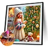 (40*40cm)Christmas Girl - Full Round Drill Diamond Painting