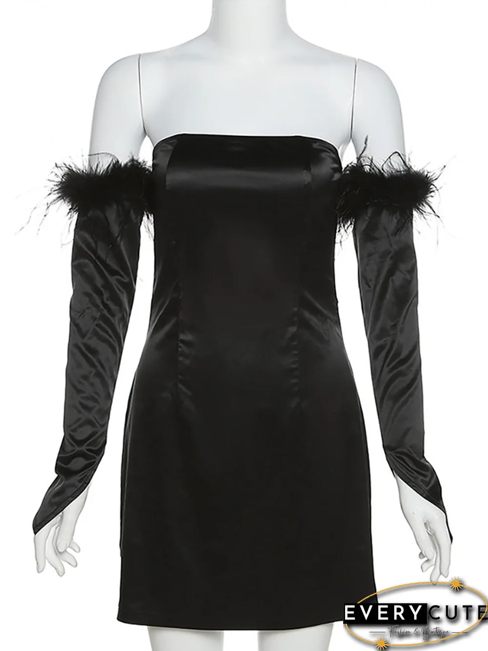 Sexy Off Shoulder Long Sleeve Black Mini Party Dress Women Spring Summer Elegant Bodycon Party Dresses Y2K Street Clubwear