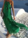 Loose Backless Condole Belt Maxi Dress