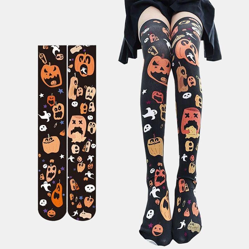 Ghost Pumpkin Bat Cartoon Halloween Stockings