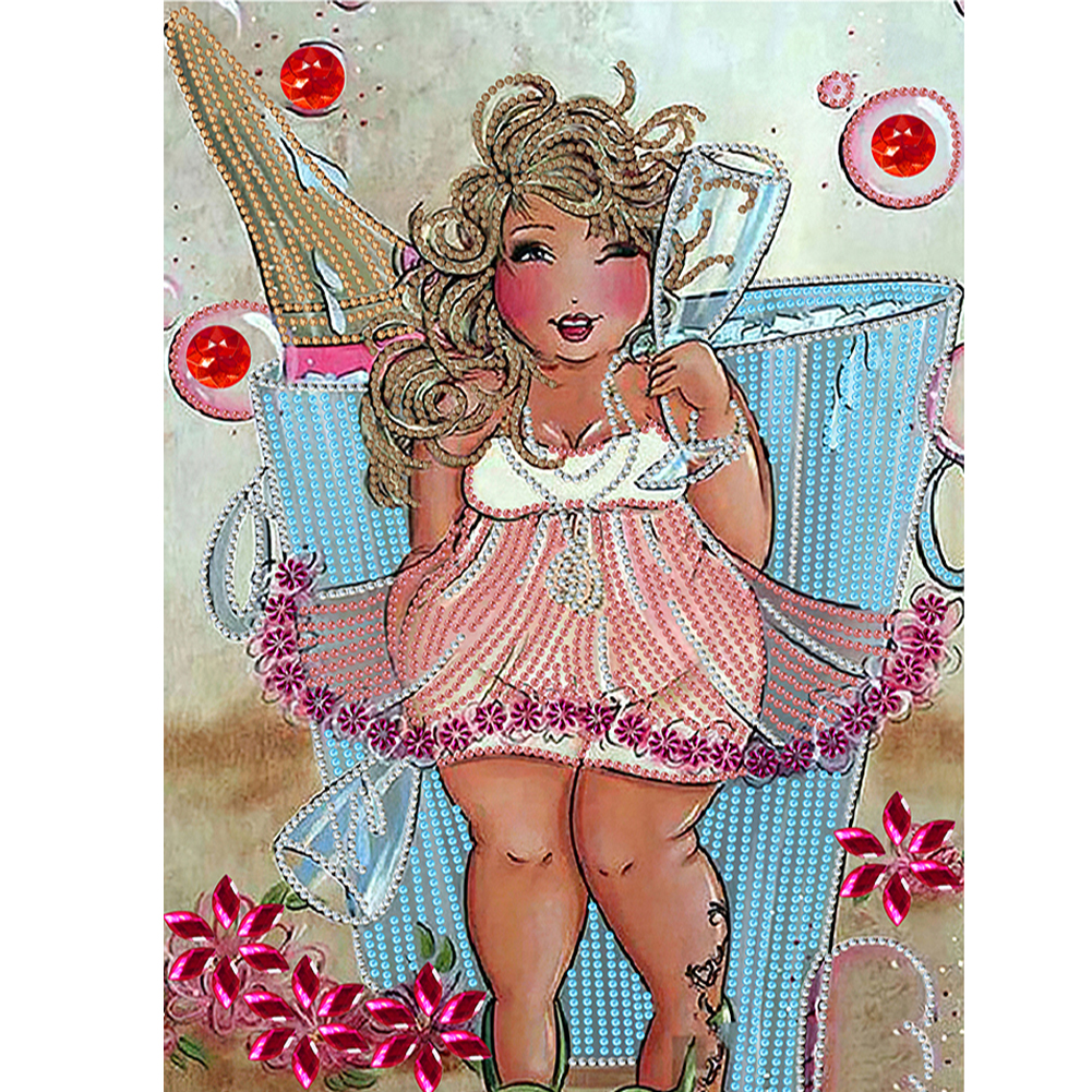 

Beautiful Fat Woman - Special Shaped Diamond Painting - 30*40CM, 501 Original