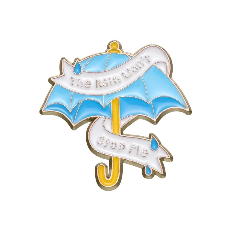 Cartoon Style Cute Cowboy Style Letter Umbrella Alloy Stamping Stoving Varnish Women’s Brooches