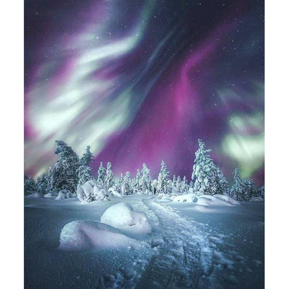 

(Multi-Size) Aurora Scenery - Square Drill Diamond Painting - 40*30CM, Square diamond, 501 Original