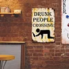 Drunk People Crossing - Metal Tin Signs(8*12Inch/12*16Inch)