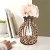 Imprim&eacute; l&eacute;opard tridimensionnel en bois - Vase artisanal 5d bricolage