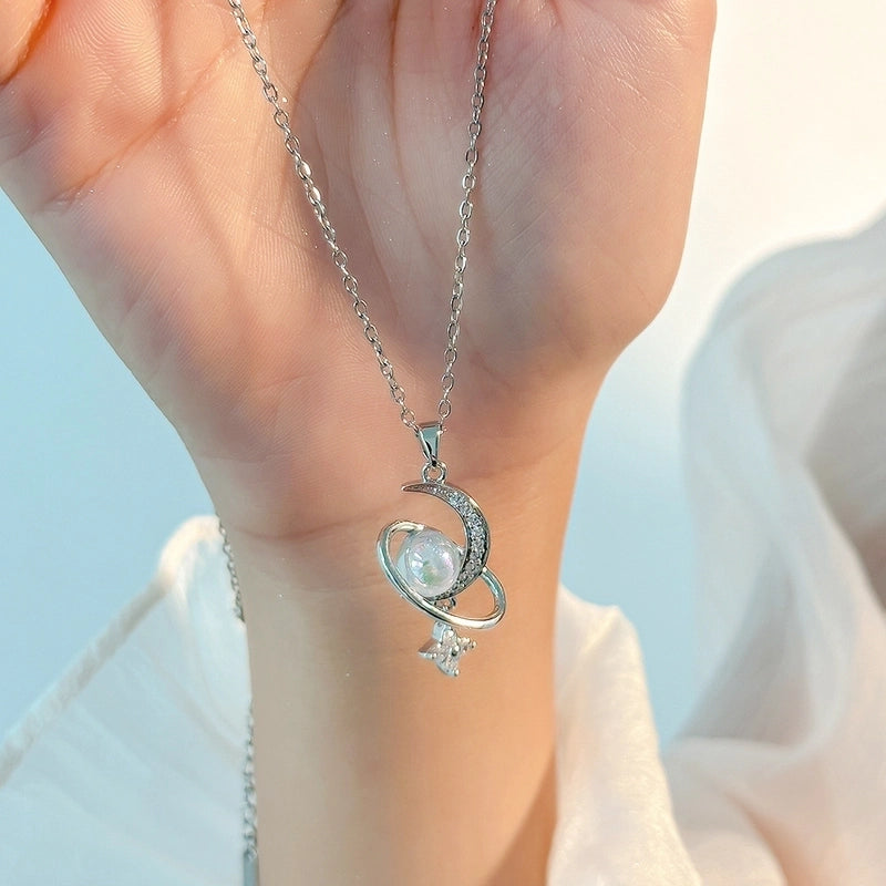 2 Pieces Minimalist Classic Style Geometric Titanium Steel Plating Pendant Necklace