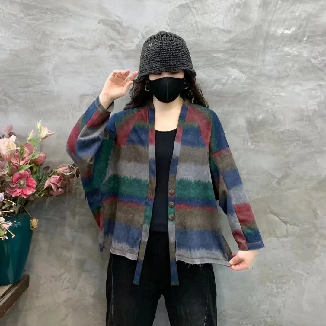 Chicfifth Sweater Women Winter Long Sleeve High Quality Autumn Vintage Top Knitted Cardigan