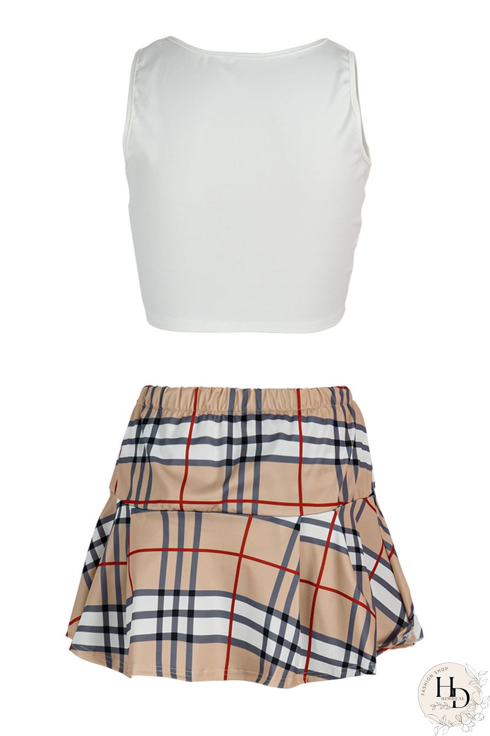 Leopard Print Casual Print Split Joint Fold U Neck Sleeveless Two Pieces