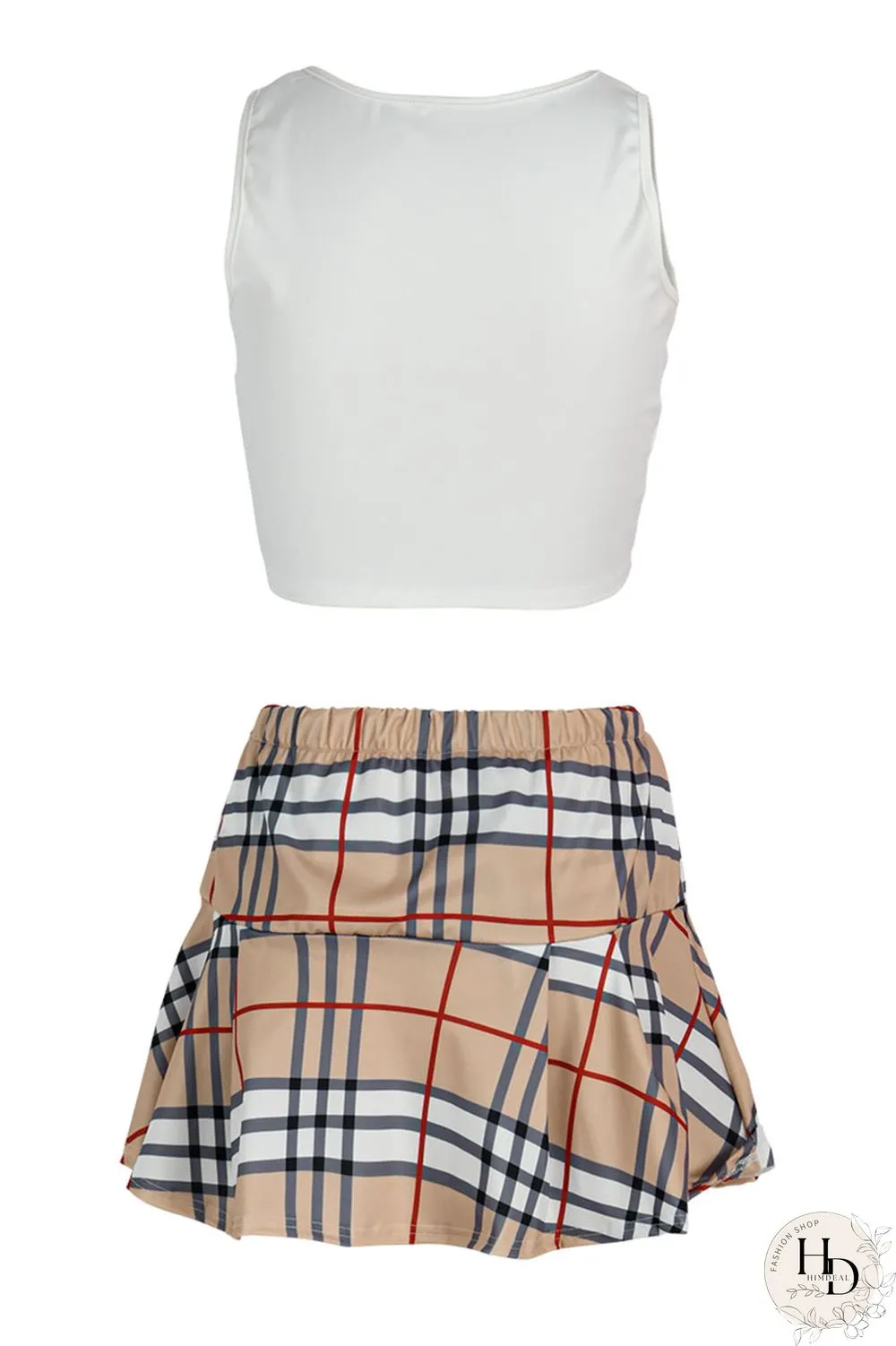 Leopard Print Casual Print Split Joint Fold U Neck Sleeveless Two Pieces