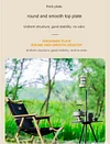 Outdoor Aluminum Alloy Triangular Folding Small Round Table Portable Adjustable Camping Table Tripod Stainless Steel Table Ultra-Light Camping Tea Table Dining Table Self-Driving Tour