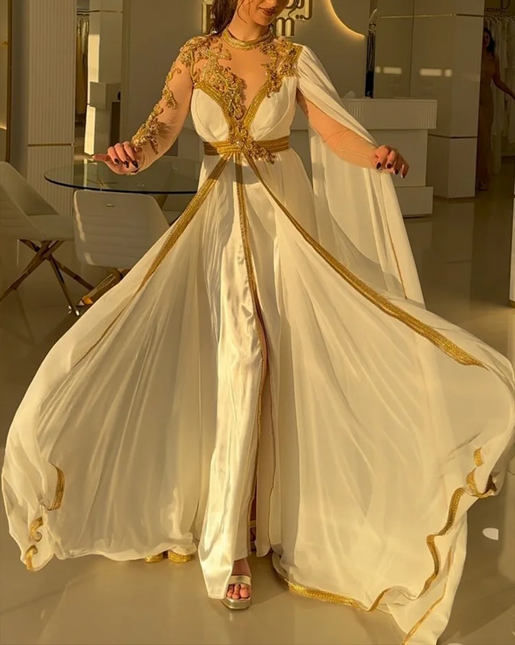 Women's Mesh Embroidery White Dress
