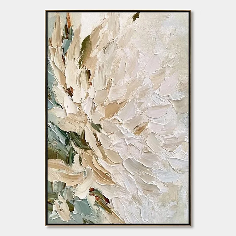 PETALS OF DAWN: Textured Impressionist Floral Oil Painting（Canvas painting）