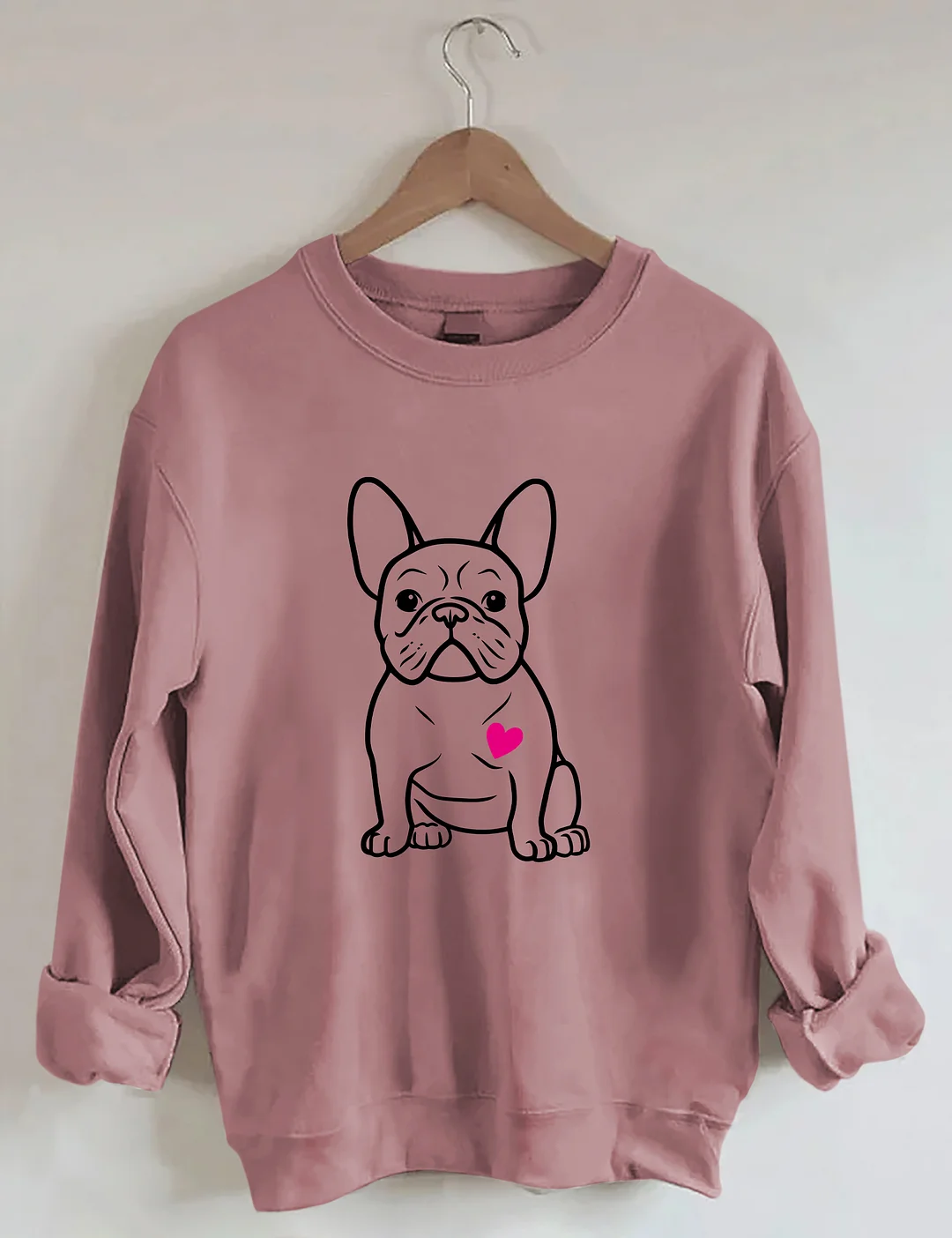 French Bulldog Heart Sweatshirt