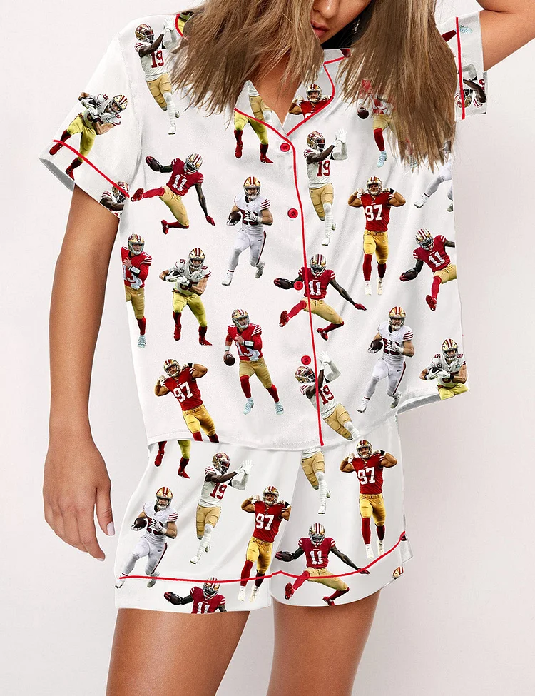 Women's Niners Football Print Pajama Set