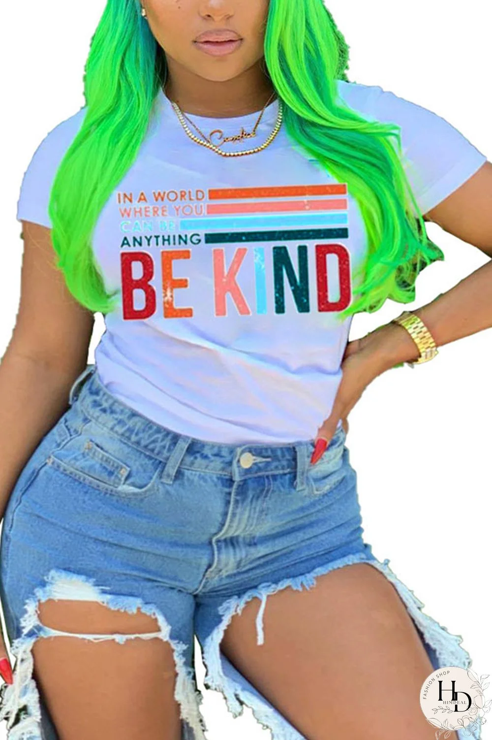 Yellow White Black Yellow O Neck Short Sleeve Letter Patchwork Print Slim fit Tops