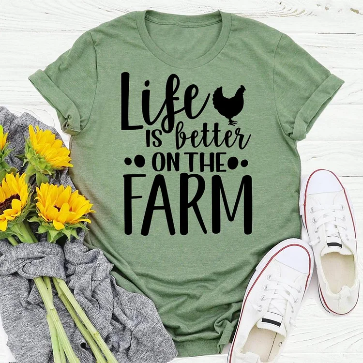 PSL - life is better on the farm Village life T-shirt Tee -04051