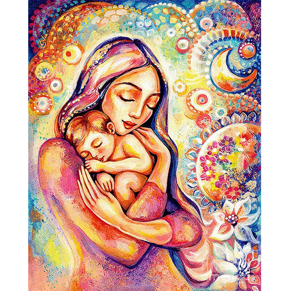 

40*50CM - Square Drill Diamond Painting - Mother Son, 501 Original