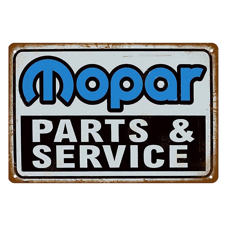 Mopar Parts & Service - Vintage Tin Signs/Wooden Signs - 7.9x11.8in & 11.8x15.7in
