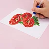 12pcs Flowers 5D DIY Square Drill Diamond Painting Kits for Adults Beginners Home Decor Diamonds Paintings Gem Art 5.91x7.09in
