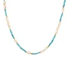 Blue Natural Stones & Freshwater Pearls Necklace