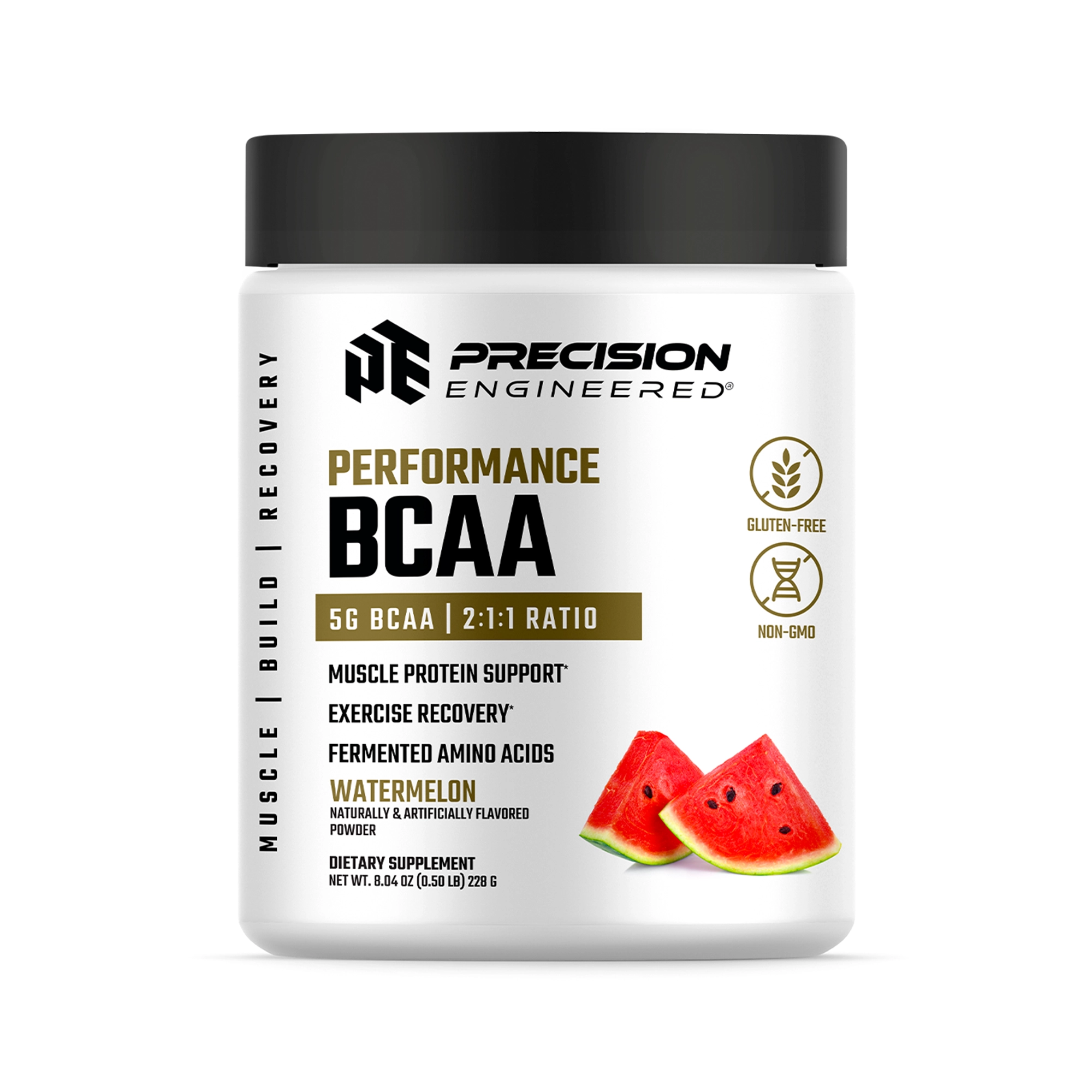 PE BCAA Powder Watermelon - 8.04 OZ - Muscle Protein Support, Exercise Recovery, Fermented Amino Acids