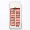 French Nails Matte Shimmers Long Wearing Ballet Nails 24pcs