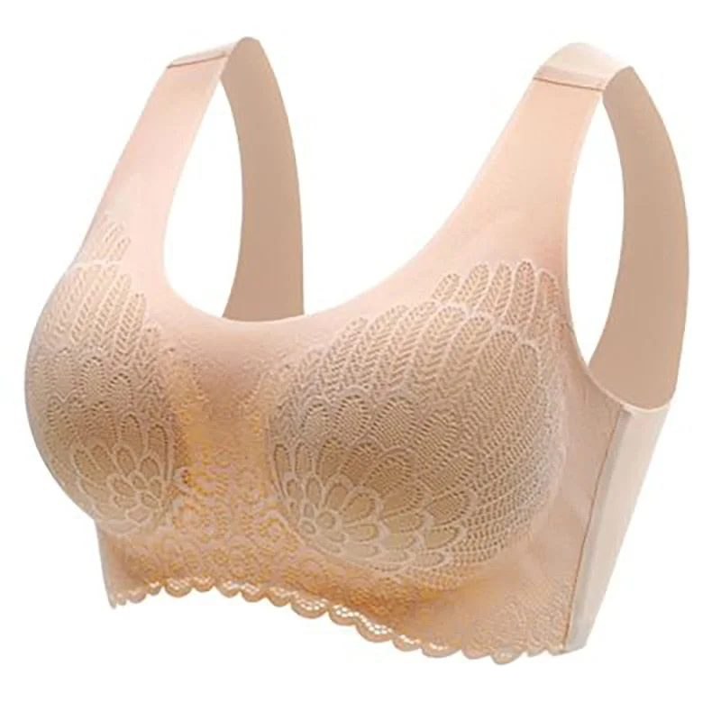 3pcs Latex Bra Seamless Bras For Women With Pad Vest Top Bra