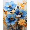 Blue Poppy-Paint by Numbers Acrylic Painting 40*50cm