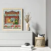 Christmas Cabin - 14CT Stamped Cross Stitch 15*17cm/5.91*6.69in
