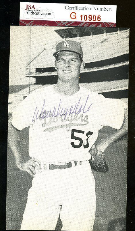 Don Drysdale Signed Jsa Cert Mccarthy Photo Poster painting Postcard Authenticated Autograph