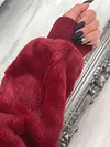 Casual Plush Solid Color Lapel Collar Long Sleeves Warm Jacket