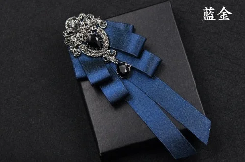 High-quality Fashion Handmade Red Diamond Bow Tie Wedding Collar Bowtie Brooch Pocket Towel Square Set Gifts for Men Accessories