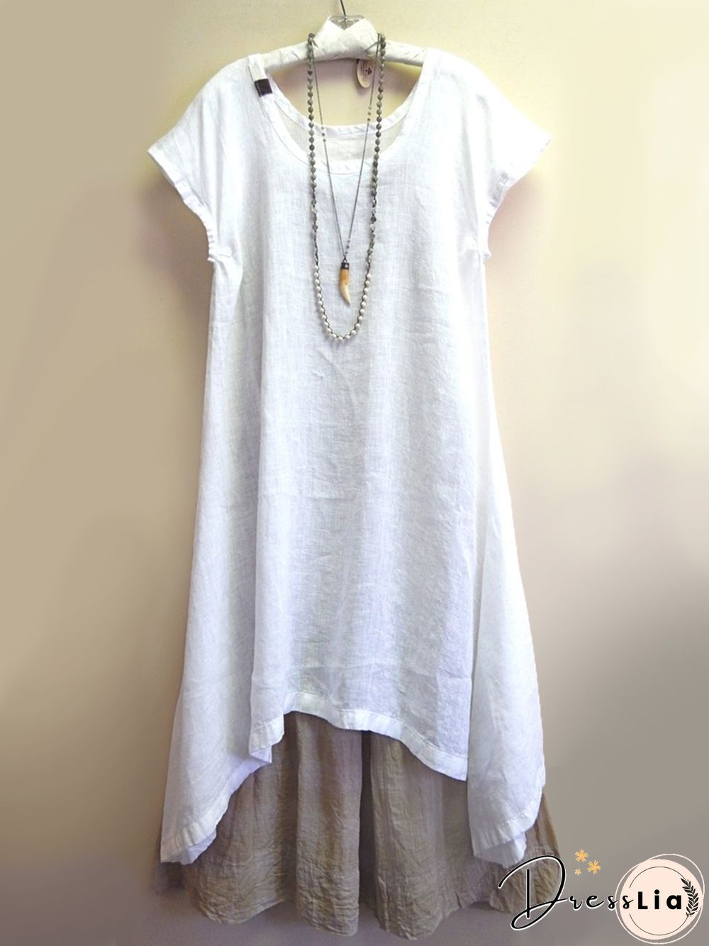 Crew Neck Women Dresses Shift Daytime Solid Dresses