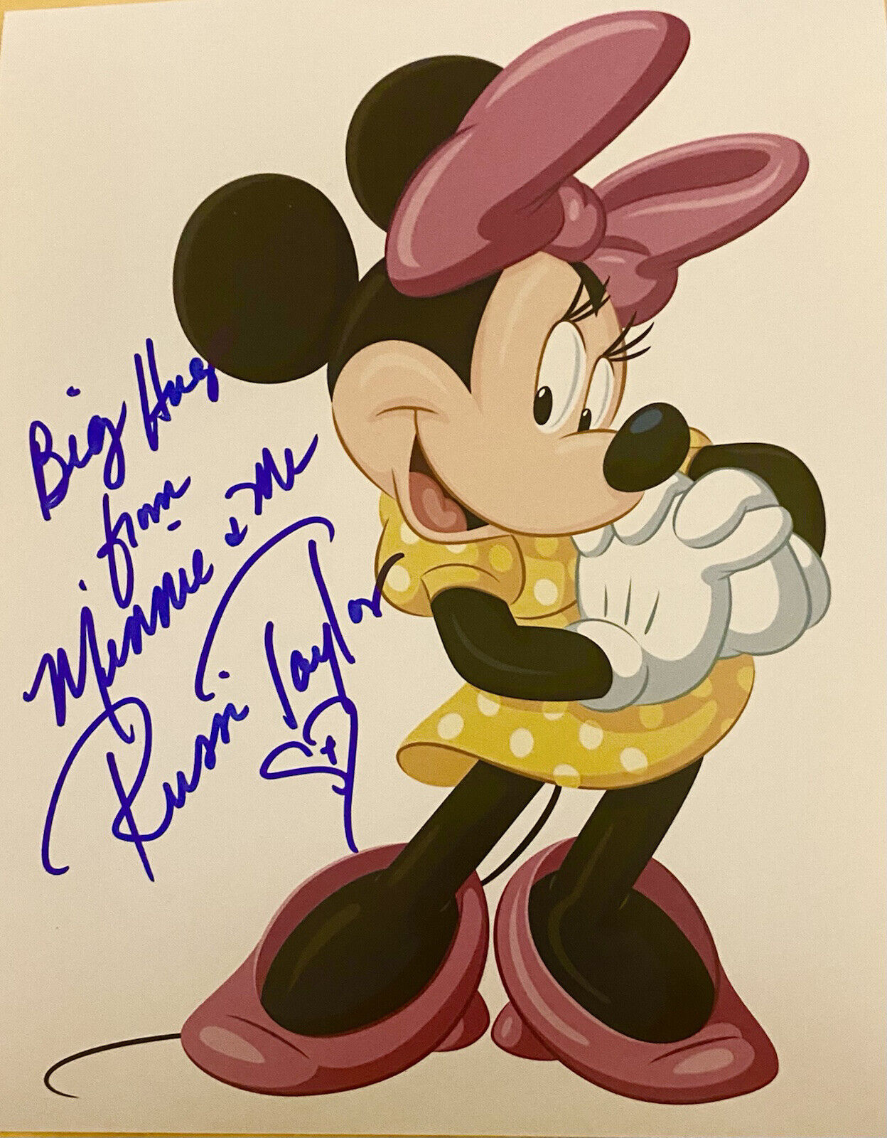 Russi Taylor Minnie Mouse Autographed Signed 8x10 Color Photo Poster painting Disney