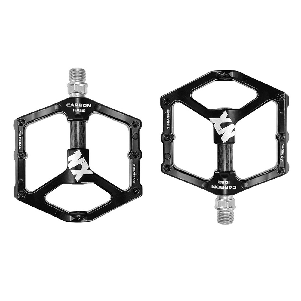 

2pcs Lightweight MTB Bike Pedal 3 Bearing Bicycle Hollowed Pedals (Black, 501 Original
